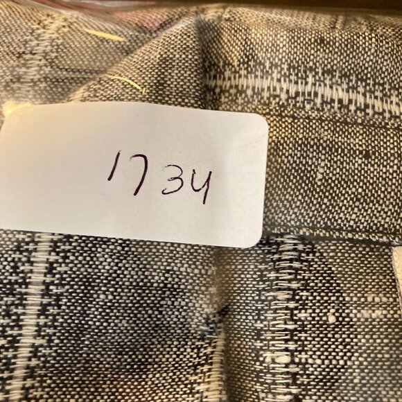 Womens Style & Co Collection Linen Button Shirt Gray Black White 10 Long Sleeve - Picture 8 of 8